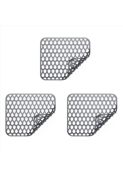 Mutfak Için Silikon Lavabo Koruyucuları Paslanmaz Çelik Porselen Lavabo 3 Adet Için Katlanmayan Kaymaz Lavabo Paspas Izgarası 3 Adet (Yurt Dışından)