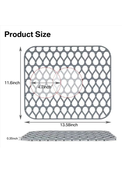 Mutfak Için Silikon Lavabo Koruyucuları Paslanmaz Çelik Porselen Lavabo 3 Adet Için Katlanmayan Kaymaz Lavabo Paspas Izgarası 3 Adet (Yurt Dışından) fırsatları