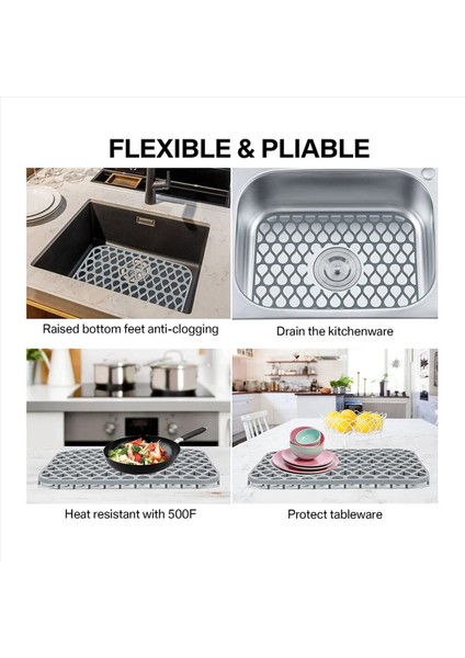 Mutfak Için Silikon Lavabo Koruyucuları Paslanmaz Çelik Porselen Lavabo 3 Adet Için Katlanmayan Kaymaz Lavabo Paspas Izgarası 3 Adet (Yurt Dışından) indirimleri