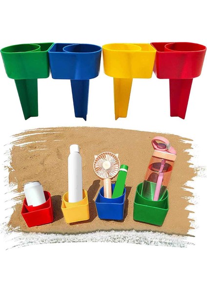 Plaj Fincan Sahipleri Yeniden Kullanılabilir Plaj Içecek Sahipleri Istikrarlı Plaj Kum Bardak Altlıkları Içecek Bardak Tutucular Plaj Fincan Tutucuları Mavi (Yurt Dışından) fırsatları