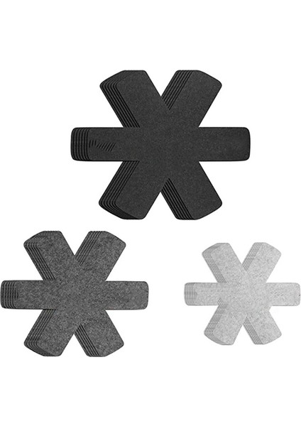 2x Pot ve Pan Koruyucuları 18 Set Istifleme Için Pan Koruyucuları Pot Kesen Pedleri 3 Farklı Boyut ve Renk (Yurt Dışından) fiyatları