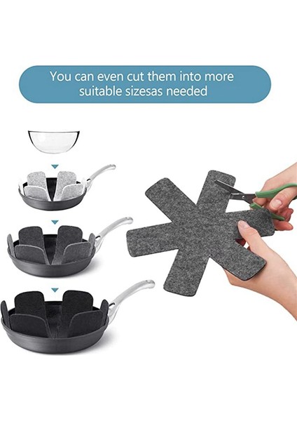 2x Pot ve Pan Koruyucuları 18 Set Istifleme Için Pan Koruyucuları Pot Kesen Pedleri 3 Farklı Boyut ve Renk (Yurt Dışından) indirimleri