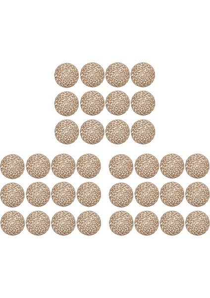 Yuvarlak Kağıt Dokuma Placemats Yemek Parti ve Düğün 36 Adet Için Dekoratif Halat Örgü Yer Paspasları (Yurt Dışından)