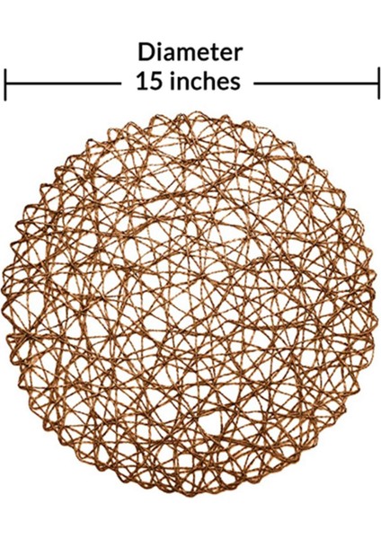 Yuvarlak Kağıt Dokuma Placemats Yemek Parti ve Düğün 36 Adet Için Dekoratif Halat Örgü Yer Paspasları (Yurt Dışından) fiyatları