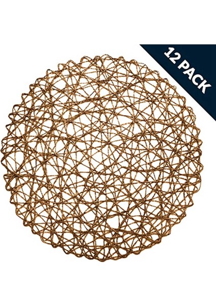 Yuvarlak Kağıt Dokuma Placemats Yemek Parti ve Düğün 36 Adet Için Dekoratif Halat Örgü Yer Paspasları (Yurt Dışından) modelleri