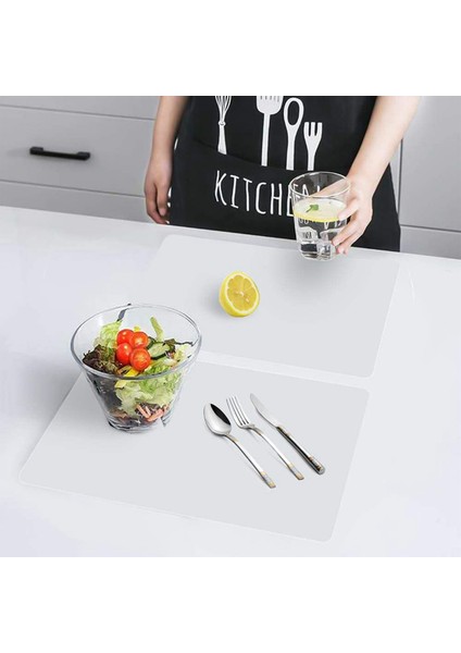 Şeffaf Mutfak Mat Sehpa Mat Masa Koruyucusu Su Geçirmez Placemats Worktop Koruyucu Placemat Set 8 Parçası (Yurt Dışından) fırsatları