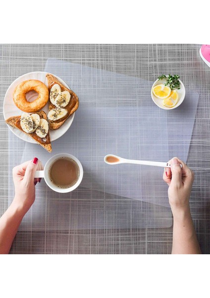 Şeffaf Mutfak Mat Sehpa Mat Masa Koruyucusu Su Geçirmez Placemats Worktop Koruyucu Placemat Set 8 Parçası (Yurt Dışından) indirimleri