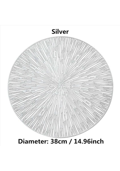 8pcs Yuvarlak Placemats Restaurant Hollow Pvc Dekorasyon Yemeği Mat Anti-Hot Yemek Tablo Hattı Mat Biftek Plaka Pad Gümüş (Yurt Dışından) fiyatları