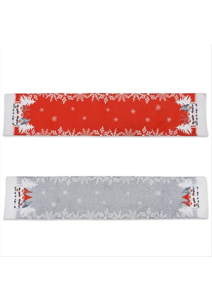 Kırmızı Noel Masa Örtüsü Noel Dekorasyon Malzemeleri Kumaş Masa Koşucusu Noel Masası Dekorasyonu (Yurt Dışından) modelleri