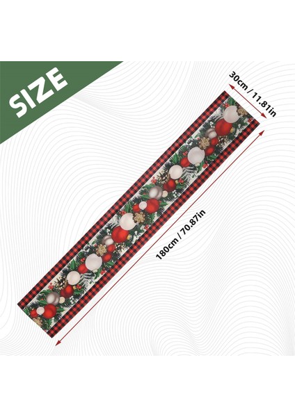 Keten Kırmızı ve Siyah Kontrol Ekose Noel Masası Koşucu 72 Inç Uzunluğunda Mevsimsel Kış Noel Masası Dekorasyonu (Yurt Dışından) indirimleri