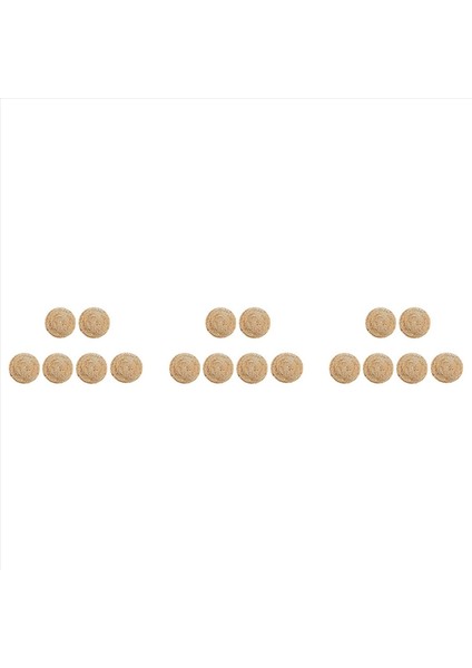 Yuvarlak Dokuma Rattan Placemats Doğal Hasır Paspaslar Su Sümbül Saman Örgülü Placemats 18 Set (Yurt Dışından)