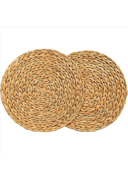 Yuvarlak Dokuma Rattan Placemats Doğal Hasır Paspaslar Su Sümbül Saman Örgülü Placemats 18 Set (Yurt Dışından) fiyatları