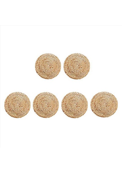 Yuvarlak Dokuma Rattan Placemats Doğal Hasır Paspaslar Su Sümbül Saman Örgülü Placemats 18 Set (Yurt Dışından) modelleri