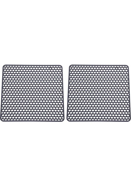 2x Silikon Lavabo Koruyucu Paspaslar Bulaşık Kurutma Mat Sayaç Koruyucusu Mutfak Alanları ve Yemekleri (Gri) (Yurt Dışından)