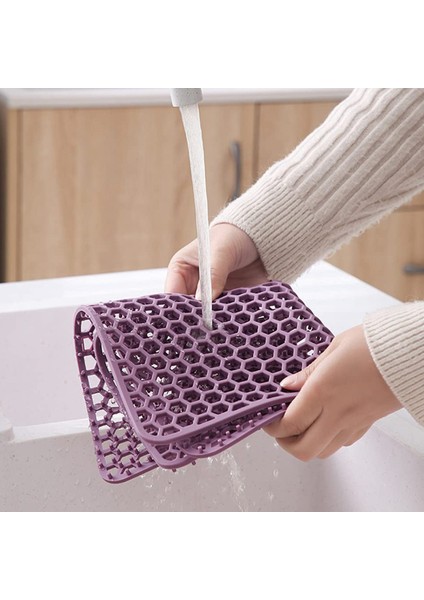 2x Silikon Lavabo Koruyucu Paspaslar Bulaşık Kurutma Mat Sayaç Koruyucusu Mutfak Alanları ve Yemekleri (Gri) (Yurt Dışından) fırsatları