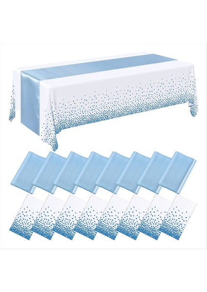 Tek Kullanımlık Plastik Masa Örtüleri Saten Masa Koşucusu Seti Nokta Masa Örtüsü Saten Masa Koşucusu Parti D (Yurt Dışından) indirimleri