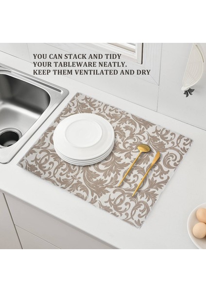 2 Paket Bulaşık Kurutma Paspas Emici Kurutma Mat Makinesi Yıkanabilir Yemek Kurutma Paspaslar Mutfak Tezgahı Büyük (Gri Asma) (Yurt Dışından) modelleri