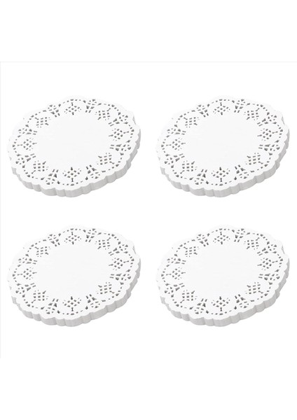 Dantel Doilies Kağıt 400 Adet 4 5 Inç Dekoratif Yuvarlak Placematlar Kek Için Astarlar Tatlılar Pişmiş Sofra Ekran (Yurt Dışından)