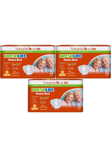 Yetişkin Hasta Bezi Bel Bantlı S - Küçük - Small 90 Adet (3pk*30)