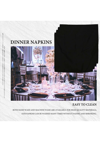 36 Pcs Bez Peçeteleri Akşam Yemeği Havlu Bezi Yumuşak Yıkanabilir ve Yeniden Kullanılabilir Peçete Restoran Düğün Otel Yemeği Partisi Için (Yurt Dışından) fırsatları