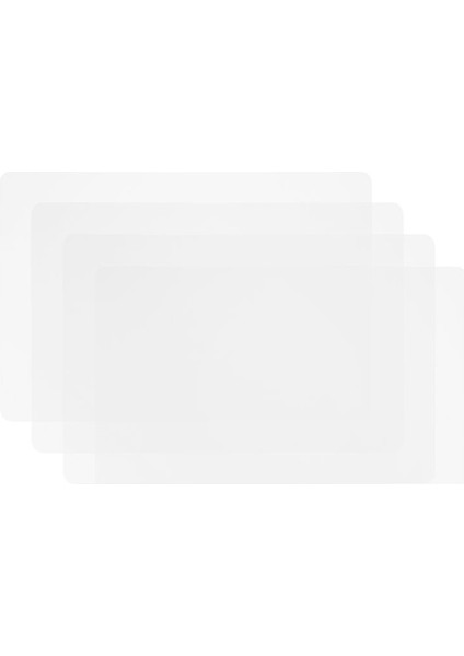 Şeffaf Mutfak Mat Sehpa Mat Masa Koruyucusu Su Geçirmez Placemats Worktop Tasarrufu Placemat Set 4 Parça (Yurt Dışından)