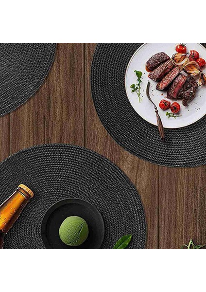 Yuvarlak Örgülü Placemats Set 24 Masa Paspasları Için Yemek Masaları Dokuma Yıkanabilir Kaymaz Yer Paspasları 15 Inç Cadılar Bayramı (Yurt Dışından) fiyatları