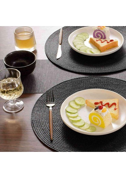 Yuvarlak Örgülü Placemats Set 24 Masa Paspasları Için Yemek Masaları Dokuma Yıkanabilir Kaymaz Yer Paspasları 15 Inç Cadılar Bayramı (Yurt Dışından) modelleri
