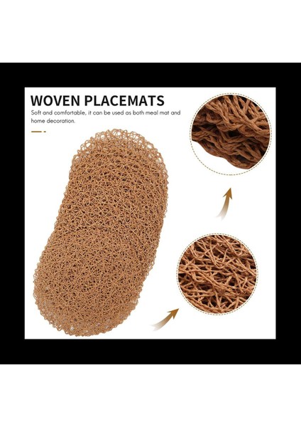 Yuvarlak Kağıt Dokuma Placemats Yemek Parti ve Düğün Için Dekoratif Halat Örgü Yer Paspasları 48PCS (Yurt Dışından) fırsatları
