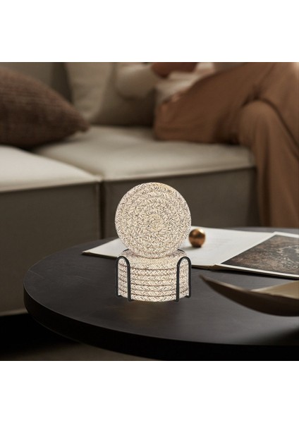 Tutucu Pamuk Dokuma Içecekler Için Içecekler Için Emici Emici Ahşap Masa Masası Yuvarlak Yer Paspasları Için Minimalist Ev Dekor (Yurt Dışından) modelleri