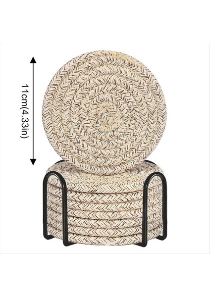 Tutucu Pamuk Dokuma Içecekler Için Içecekler Için Emici Emici Ahşap Masa Masası Yuvarlak Yer Paspasları Için Minimalist Ev Dekor (Yurt Dışından) fırsatları