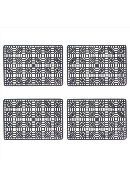 4x Lavabo Mat Mutfak Lavabo Koruyucusu Alt Paslanmaz Çelik Veya Porselen Kase Lavabosu Silikon Gri Slip Slip (Yurt Dışından)