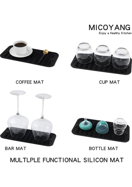 Çoklu Kullanım Için Çanak Kurutma Mat Kolay Temiz Çevre Dostu Isıya Dayanıklı Silikon Paspas Mutfak Sayacı Black-A (Yurt Dışından) fırsatları