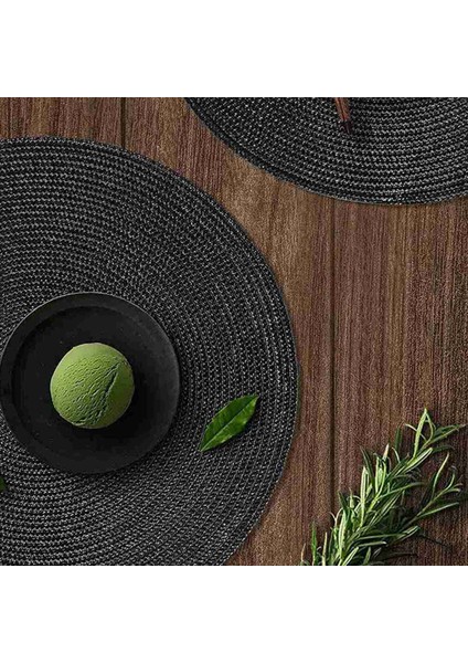 Yuvarlak Örgülü Placemats Yemek Masaları Için 18 Masa Paspasları Dokuma Yıkanabilir Kaymaz Yer Paspasları 15 Inç Cadılar Bayramı Siyah (Yurt Dışından) fiyatları
