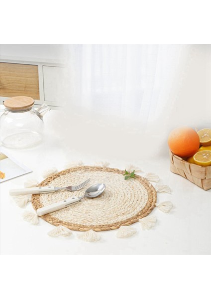 4x Dokuma Sepet Duvar Dekorasyon Dokuma Sepet Duvar Dekor Hasır Duvar Duvar Asılı Küçük Makrame Boho Duvar Sanat Ev Dekor (Yurt Dışından) fırsatları