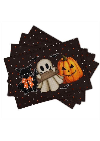 Cadılar Bayramı Placemats 4 Parça Placemats Mutfak Masa Üstü Kapalı ve Dış Slip Olmayan Isıya Dayanıklı Masa Paspasları (Yurt Dışından) fırsatları