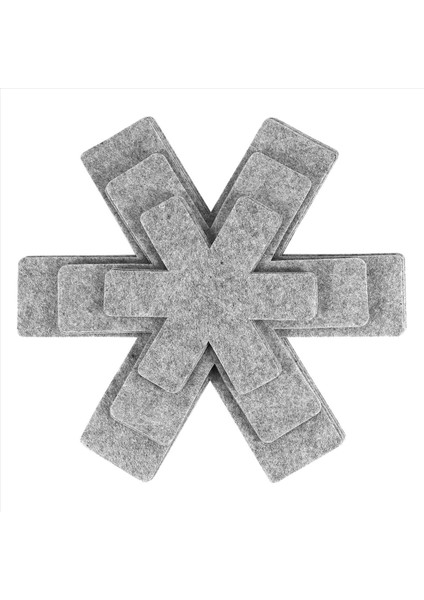 12PCS 3 Farklı Boyutlarda Pan Pot Koruyucuları Pişirme Eşyalarınızı Korumak ve Ayırmak Için Daha Büyük ve Daha Kalın Tava Pedleri (Gri) (Yurt Dışından)