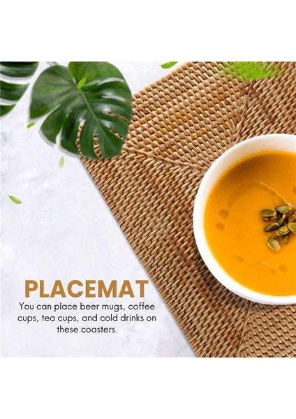 2 Adet Masa Paspasları Kaymaz Rattan Placemats Yemek Masası Isıya Dayanıklı Dokuma Yer Paspasları Yalıtım Isıya Dayanıklı Paspaslar (Yurt Dışından) indirimleri