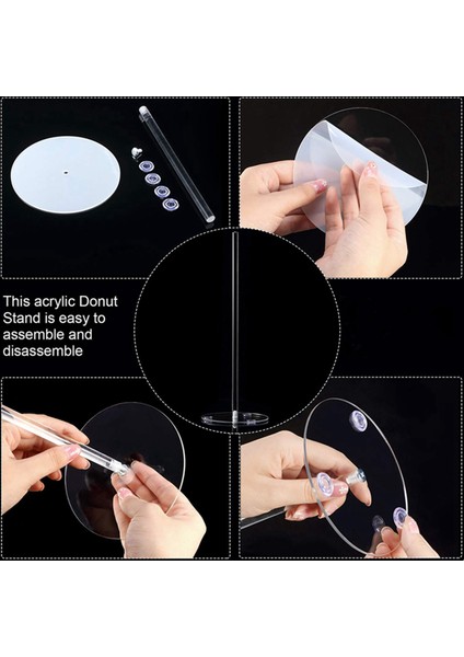 2 Adet Akrilik Donut 5 9 Inç ve 100PCS Dantel Doilies Kağıt 4 5 Inç Dekoratif Yuvarlak Placemats Astarlar (Yurt Dışından) fırsatları