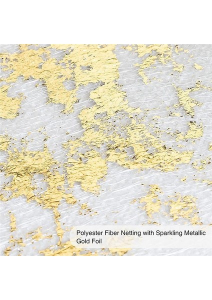 3x Masa Koşucu Köpüklü Polyester Tül Şerit Rulo Altın Folyo Doğum Günü Partisi Düğün Noel Dekor 28CMX10M (Yurt Dışından) indirimleri