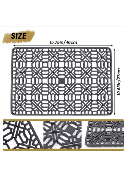 Lavabo Mat Mutfak Lavabo Koruyucu Alt Paslanmaz Çelik Veya Porselen Kase Lavabosu Silikon Gri Kaymaz Isı Dayanıklı (Yurt Dışından) fırsatları
