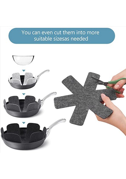 Pot ve Pan Koruyucuları 54 Seti Istifleme Için Pan Koruyucuları Pot Kesen Pedleri 3 Farklı Boyut ve Renk (Yurt Dışından) fırsatları