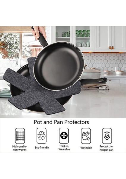 Pot ve Pan Koruyucuları 54 Seti Istifleme Için Pan Koruyucuları Pot Kesen Pedleri 3 Farklı Boyut ve Renk (Yurt Dışından) indirimleri