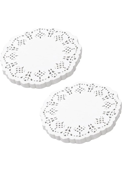 Dantel Doilies Paper 200 Pc 4 5 Inç Dekoratif Yuvarlak Placematlar Kek Için Astarlar Tatlılar Pişmiş Sofra Ekran (Yurt Dışından)