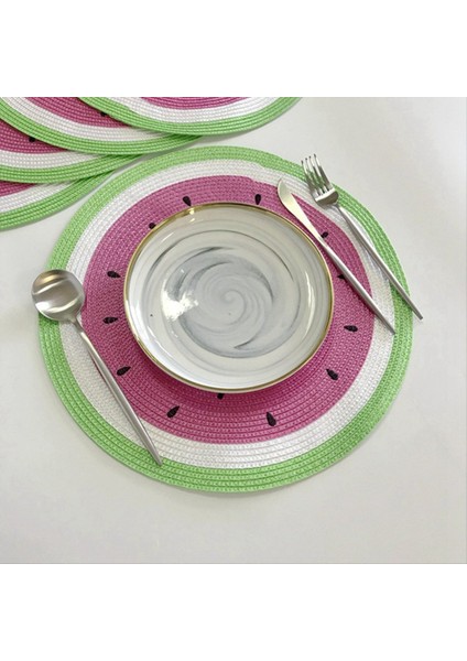 Yuvarlak Placemats Meyve Desen Masa Paspasları Kaymaz Yıkanabilir Mutfak Masa Yemeği Barbekü Şükran Günü (Yurt Dışından) modelleri