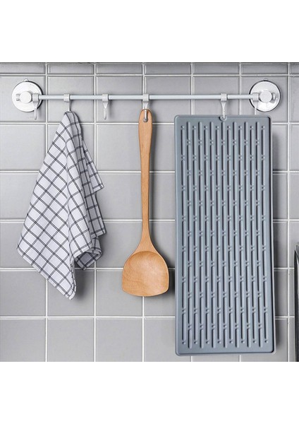 2x Silikon Yemek Kurutma Mat Tahliye Yastığı Su Filtre Masası Placemat Mutfak Isıya Dayanıklı Koruma Dayanıklı B (Yurt Dışından) indirimleri