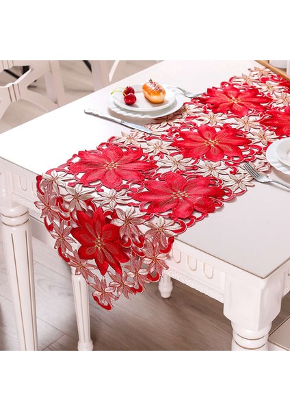 2x Noel Işlemeli Masa Koşucusu Içi Boş Çay Masa Örtüsü 15X70 Inç (Yurt Dışından) fırsatları