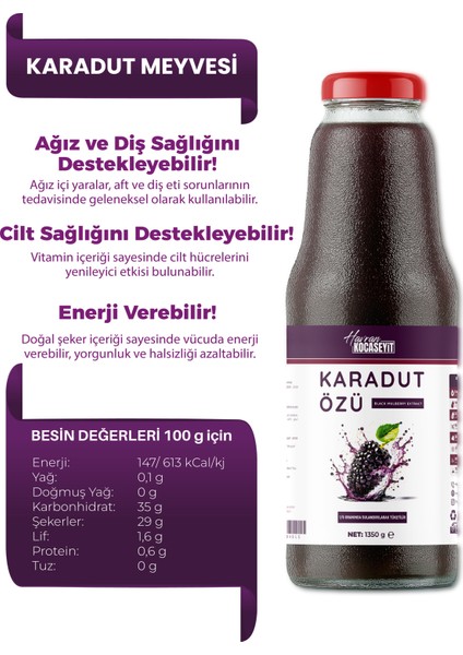 Karadut Özü 1350 g fiyatları