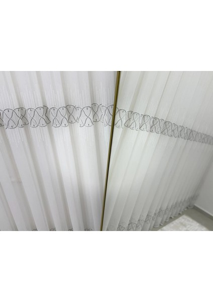 Nivemeshome V-105 Marina Gümüş 1/3 Bambu Tül Perde indirimleri