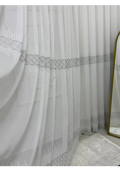 Nivemeshome V-105 Marina Gümüş 1/3 Bambu Tül Perde modelleri