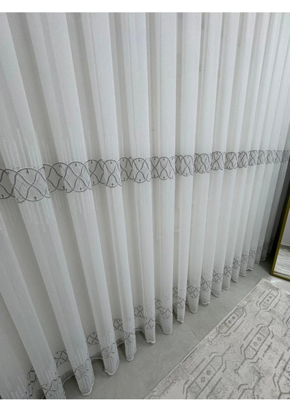 Nivemeshome V-105 Marina Gümüş 1/3 Bambu Tül Perde fiyatları